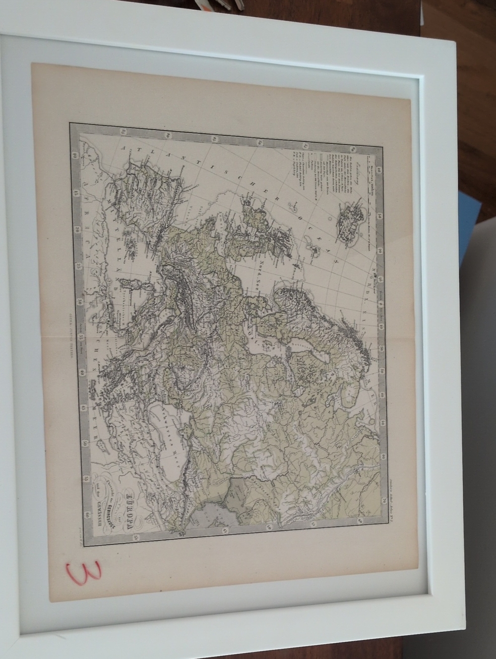 Vintage Framed Map